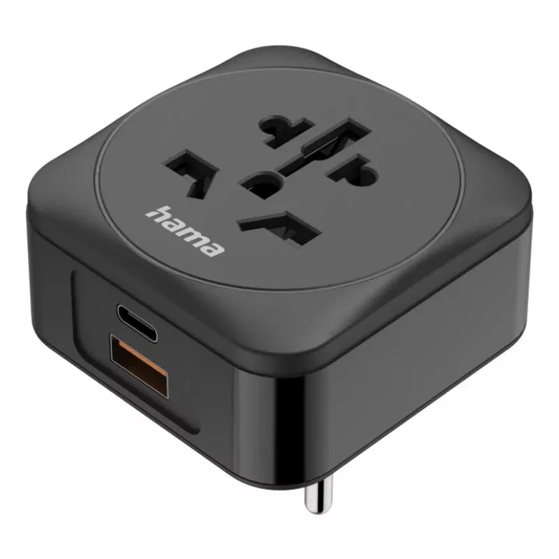 Hama 00223460 netstekker-adapter type E/F hybride universeel zwart