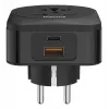 Hama 00223460 netstekker-adapter type E/F hybride universeel zwart