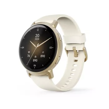 Hama 00178641 smartwatch / sporthorloge 3,35 cm (1,32 inch) AMOLED 43 mm analoog 466 x 466 pixel touchscreen goud GPS (satelliet)