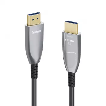 Hama 00202036 HDMI-kabel 15 m HDMI Type-A (standaard) zwart, grijs, zilver