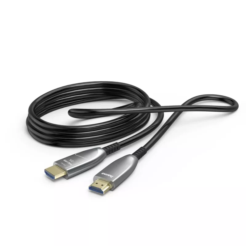 Hama 00202036 HDMI-kabel 15 m HDMI Type-A (standaard) zwart, grijs, zilver