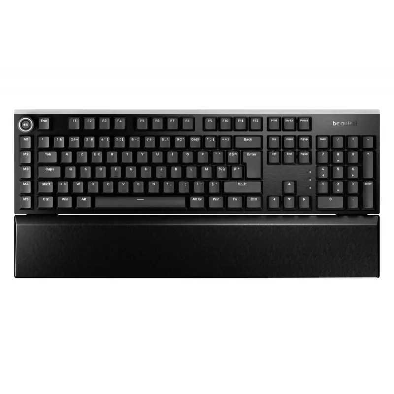 be quiet Light Mount Silent Linear FR ISO toetsenbord gaming USB AZERTY Frans zwart