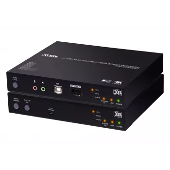 KVM extender ATEN True 4K DP/HDMI Optical KVM 300m – zender & ontvanger, DisplayPort/HDMI, USB, 300 m