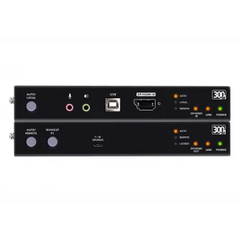 KVM extender ATEN True 4K DP/HDMI Optical KVM 300m – zender & ontvanger, DisplayPort/HDMI, USB, 300 m
