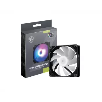Behuizingsventilator MSI MAG F120 ARGB — 120 mm, 1300 tpm, hydraulisch lager, zwart