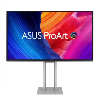 ASUS ProArt PA27UCDMR computermonitor 67,3 cm (26,5 inch) 3840×2160 4K OLED zilver, 0,1 ms, USB 3.2 Gen 2, luidsprekers, VESA