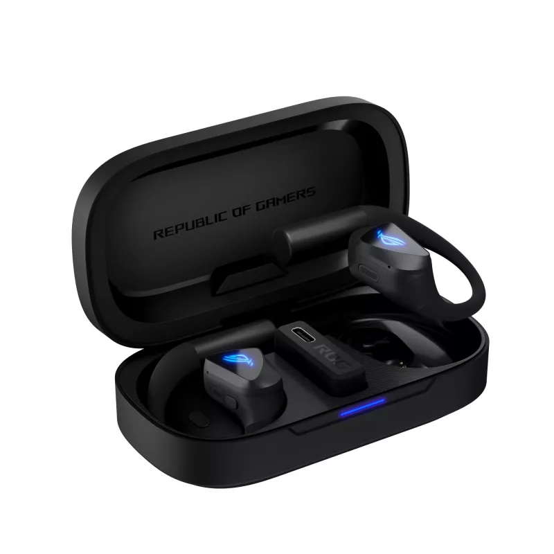 Headset ASUS ROG Cetra Open Wireless TWS Bluetooth ear-hook zwart, 20–20000 Hz, 116 g