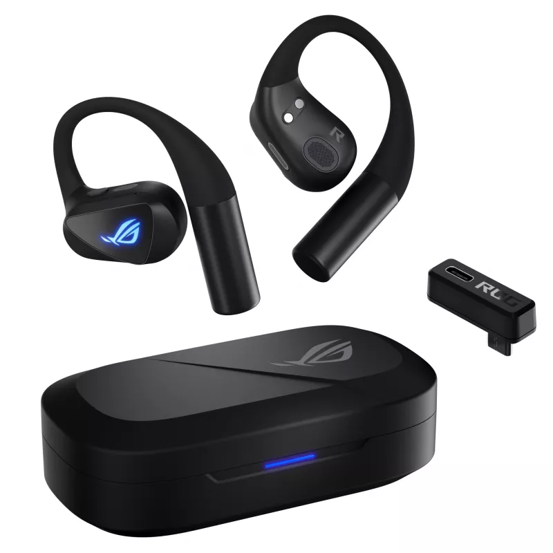 Headset ASUS ROG Cetra Open Wireless TWS Bluetooth ear-hook zwart, 20–20000 Hz, 116 g