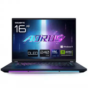 Laptop GIGABYTE AORUS MASTER 16 BYHC5FRE65SP — Intel Core Ultra 9 275HX, 16 inch WQXGA, 32 GB DDR5, 2 TB SSD, NVIDIA GeForce RTX 5080, Windows 11 Pro