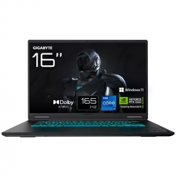 Laptop GIGABYTE GAMING A16 CWHI3FR894SH, Intel Core i7-13620H, 16 inch WUXGA, 16GB DDR5, 1TB SSD, NVIDIA GeForce RTX 5070, Wi‑Fi 6E, Windows 11 Home