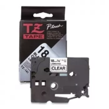 Etikettenlint Brother TZ-FX641 voor labelprinter, gelamineerd 18 mm, zwart op wit