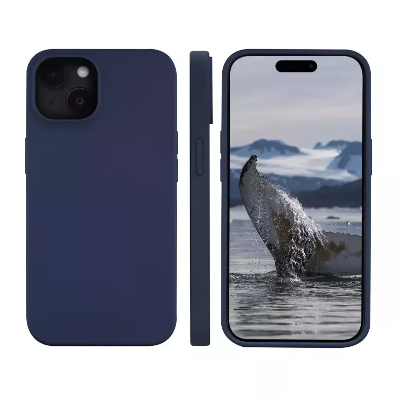 dbramante1928 Monaco siliconenhoes met MagSafe voor iPhone 15 Pacific Blue