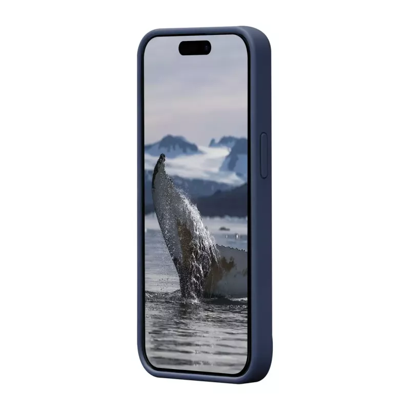 dbramante1928 Monaco siliconenhoes met MagSafe voor iPhone 15 Pacific Blue