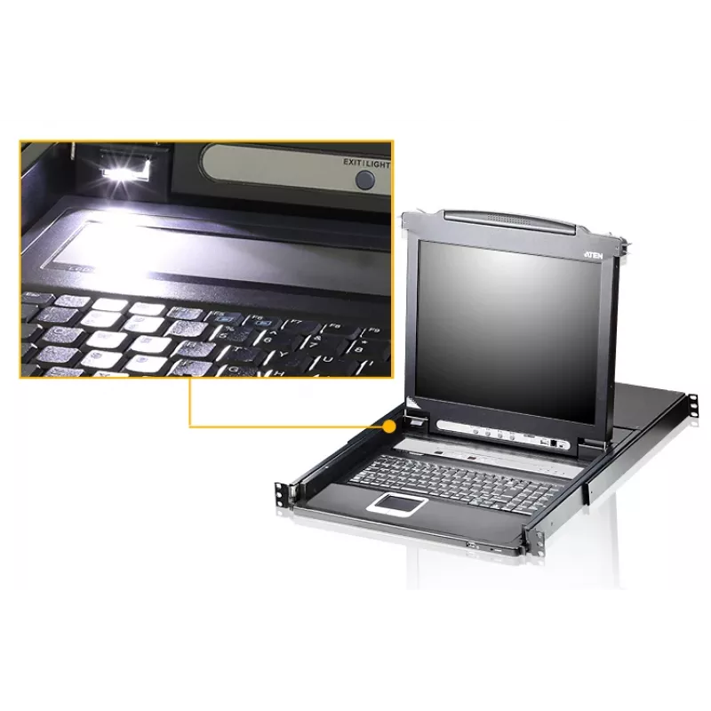 ATEN CL5708N rackconsole 48,3 cm (19 inch) zwart 1U