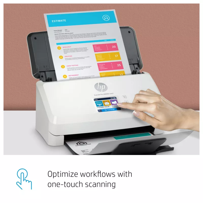 HP ScanJet Pro N4000 snw1 documentinvoerscanner 600 x 600 DPI