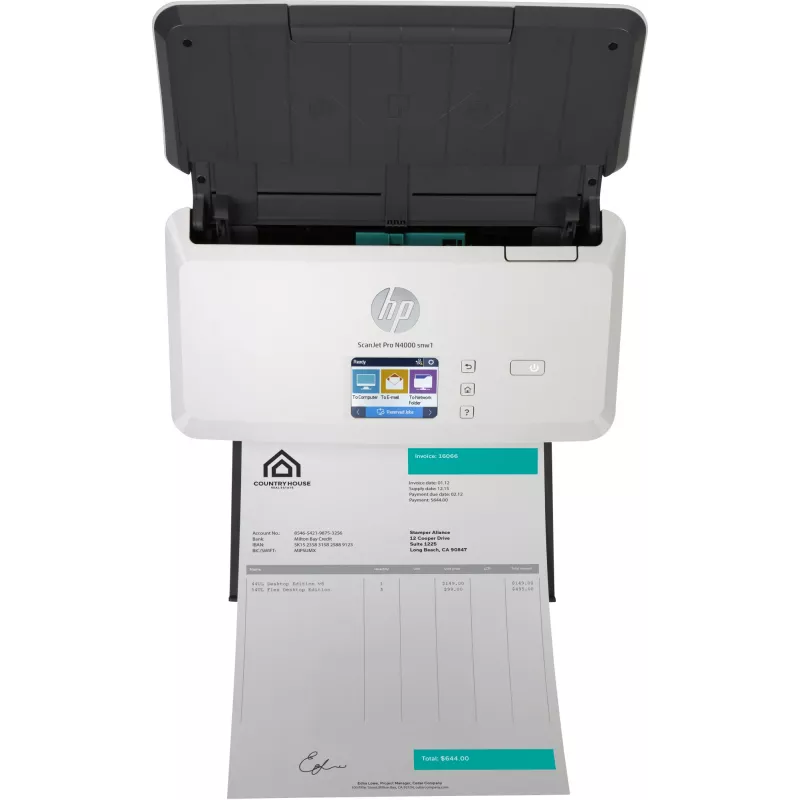 HP ScanJet Pro N4000 snw1 documentinvoerscanner 600 x 600 DPI