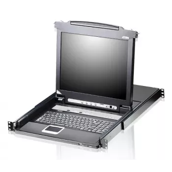 KVM-switch ATEN CL5708M rackmontage zwart 1HE 17 inch LCD