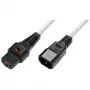 Power-Lock-kabel MicroConnect MC-C13C14LOCK-2MW — IEC C13 naar C14, 2 m, vergrendelingsstekker