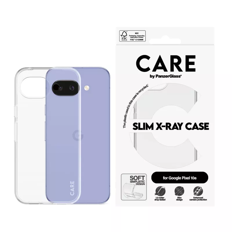Telefoonhoesje PanzerGlass CARE X-Ray voor Google Pixel 10a 5G — transparante hoes