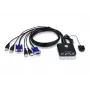ATEN 2-poorts USB VGA KVM-switch, 2048 x 1536 pixels, QXGA, 0,14 W, zwart