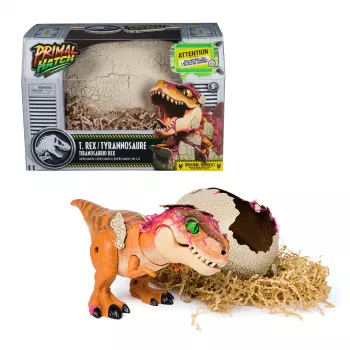 Jurassic World Primal Hatch interactief speelgoed-dinosaurus & ei, uitbroeden & trainen van je eigen babydino met meer dan 100 geluiden & reacties, kinderspeelgoed voor jongens & meisjes vanaf 5 jaar