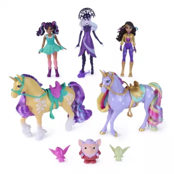Unicorn Academy, Magic Unleashed Adventure Pack, paascadeau-idee, bevat Sophia-, Ava-, Ravenzella-poppen, Wildstar-, Leaf-eenhoorns & meer