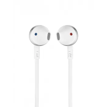 JBL Tune 205, bedraad, 20 - 20000 Hz, gesprekken/muziek, 14,3 g, headset, chroom, wit