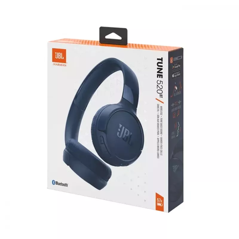 JBL Tune 520BT headset draadloos hoofdband gesprekken/muziek USB Type-C JBLT520BTBLUEU
