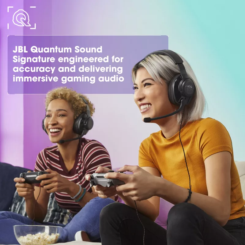 JBL Quantum 200 ZWART, bedraad, 20 - 20000 Hz, gaming, 248 g, hoofdtelefoon, zwart