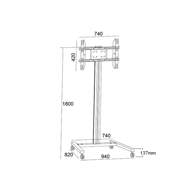 Displaystandaard Multibrackets M Display Stand 180 Single zwart
