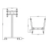 Displaystandaard Multibrackets M Display Stand 180 Single zwart
