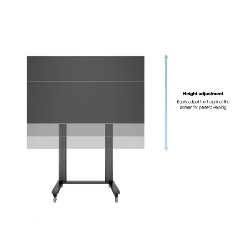 Multibrackets M Public Display Stand 210 Dual Pillar Wheelbase zwart