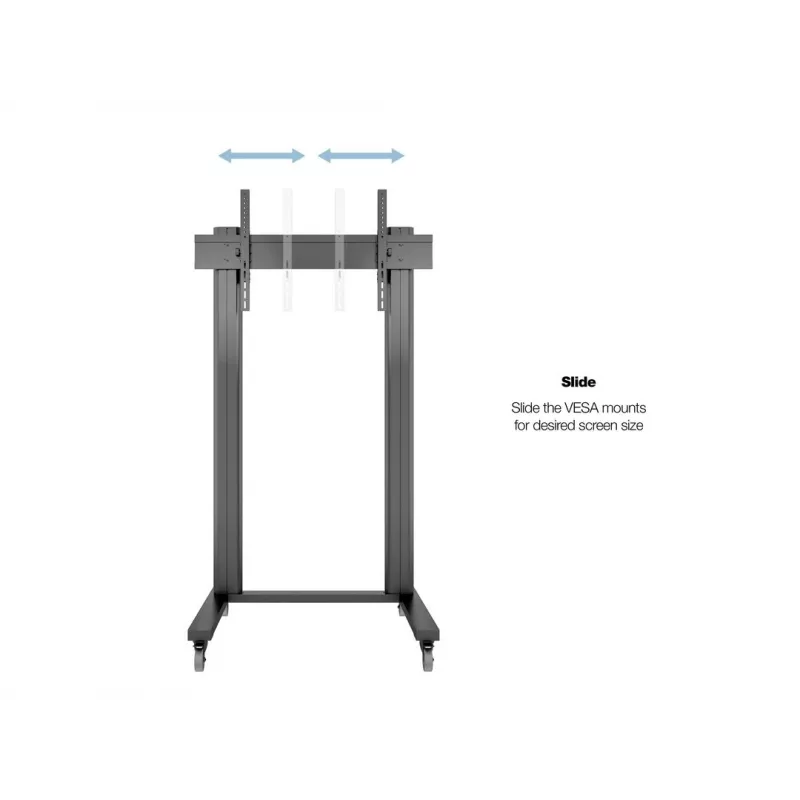 Multibrackets M Public Display Stand 210 Dual Pillar Wheelbase zwart