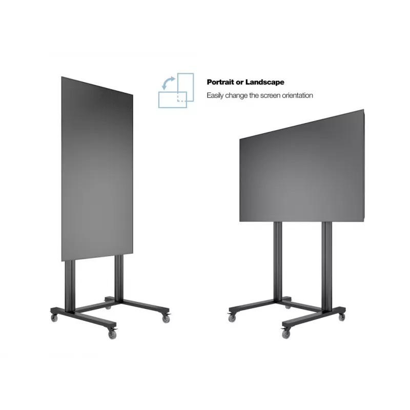 Multibrackets M Public Display Stand 210 Dual Pillar Wheelbase zwart