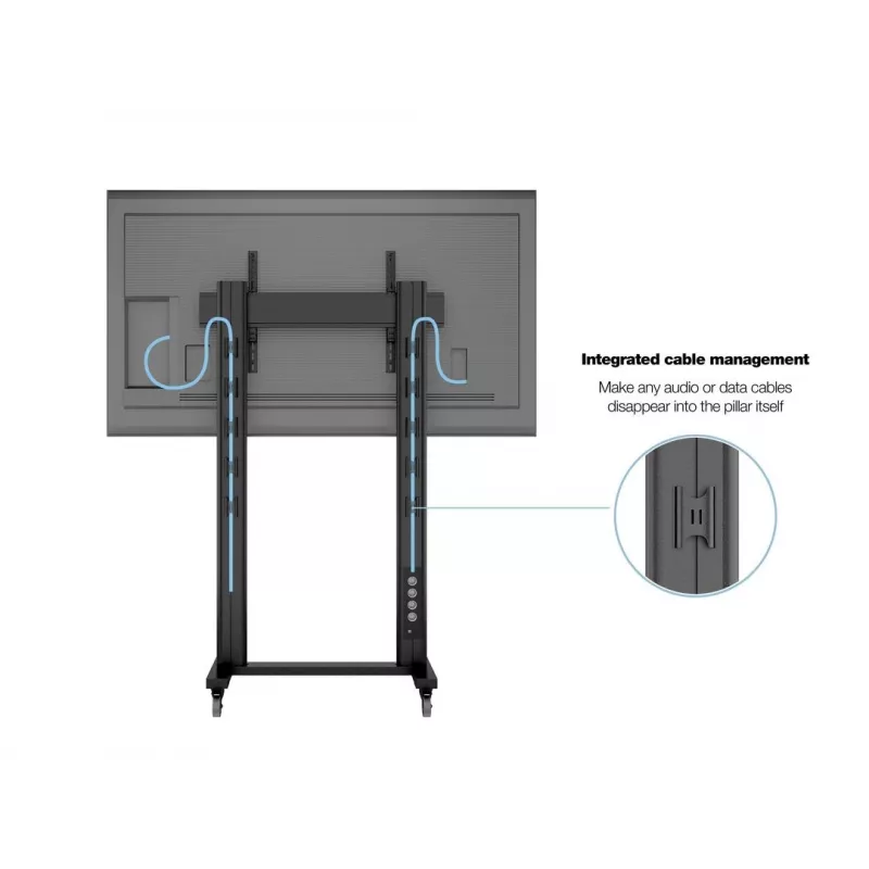 Multibrackets M Public Display Stand 210 Dual Pillar Wheelbase zwart