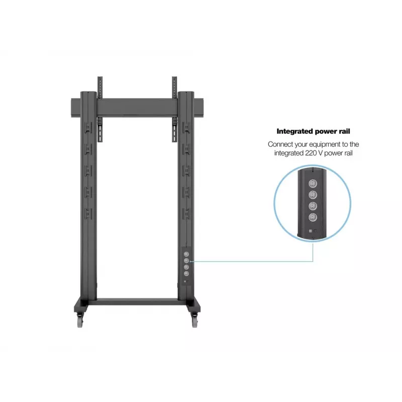 Multibrackets M Public Display Stand 210 Dual Pillar Wheelbase zwart