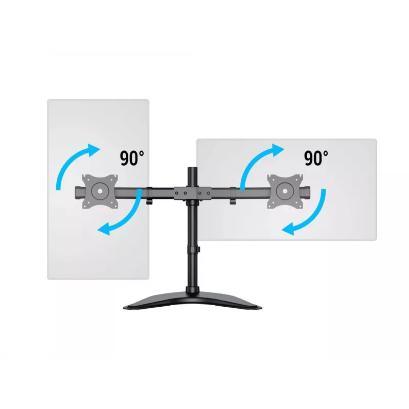 Multibrackets M Deskstand Basic Dual, vrijstaand, 16 kg, 38,1 cm (15 inch), 68,6 cm (27 inch), 100 x 100 mm, zwart