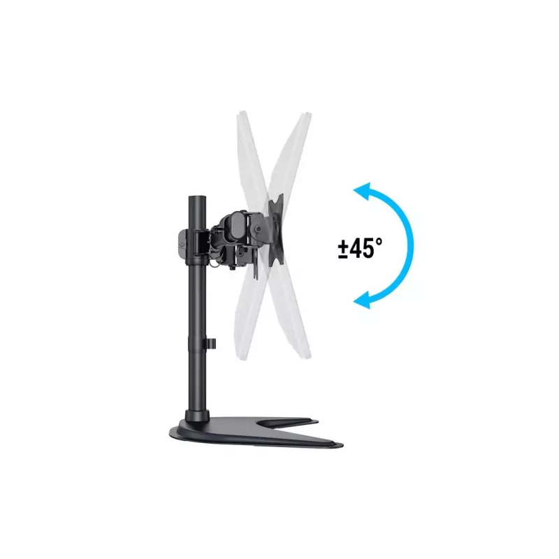 Multibrackets M Deskstand Basic Dual, vrijstaand, 16 kg, 38,1 cm (15 inch), 68,6 cm (27 inch), 100 x 100 mm, zwart