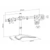 Multibrackets M Deskstand Basic Dual, vrijstaand, 16 kg, 38,1 cm (15 inch), 68,6 cm (27 inch), 100 x 100 mm, zwart