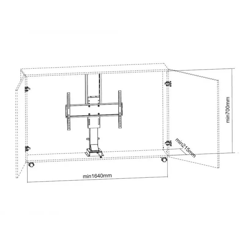 Multibrackets M gemotoriseerde tv-lift Large 50 kg draagkracht 37-65 inch schermen