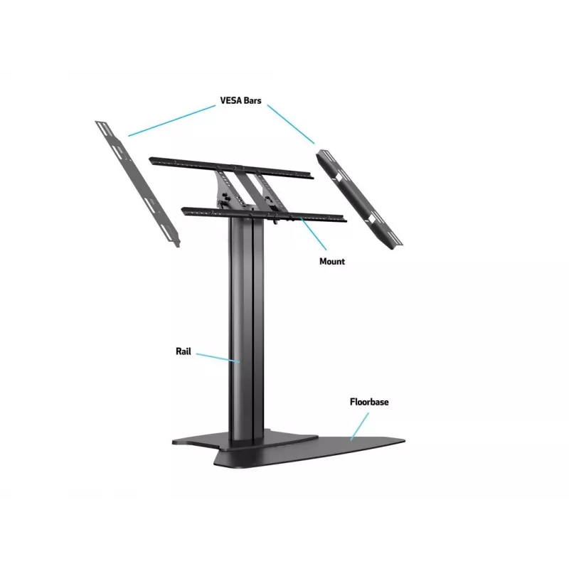 Multibrackets M Public Display Stand 110 HD Floorbase Single zwart