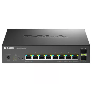 D-Link 10-poorts Multi-Gigabit Smart Managed PoE+ switch met 8 Multi-Gigabit 2.5G PoE en 2 10G SFP+-poorten