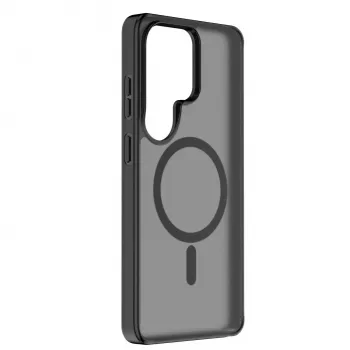 Cellularline FROSTY MAG - Galaxy S26 Ultra halftransparante hoes met matte afwerking en gekleurde randen, compatibel met het Qi2-ecosysteem en magnetische accessoires voor Samsung.