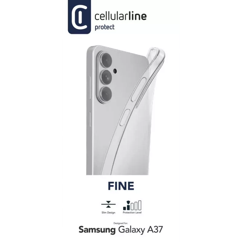 Cellularline Fine - Galaxy A37, hoes, Samsung, Galaxy A37, 17 cm (6,7″), transparant