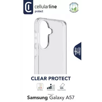 Cellularline Clear Protect - Galaxy A57 hardcase met rubberen randen