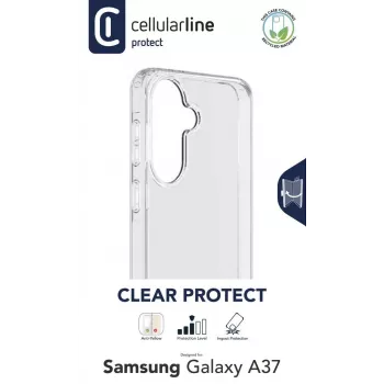 Cellularline Clear Protect – Galaxy A37 hardcase met rubberen randen