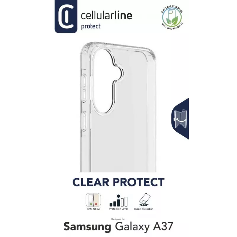 Cellularline Clear Protect – Galaxy A37 hardcase met rubberen randen