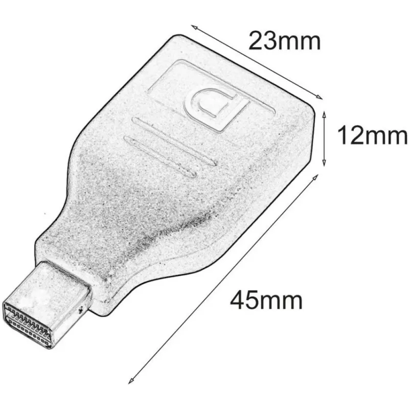 Techly IADAP DP-MDP2 kabel-adapter/adapter DisplayPort Mini DisplayPort zwart
