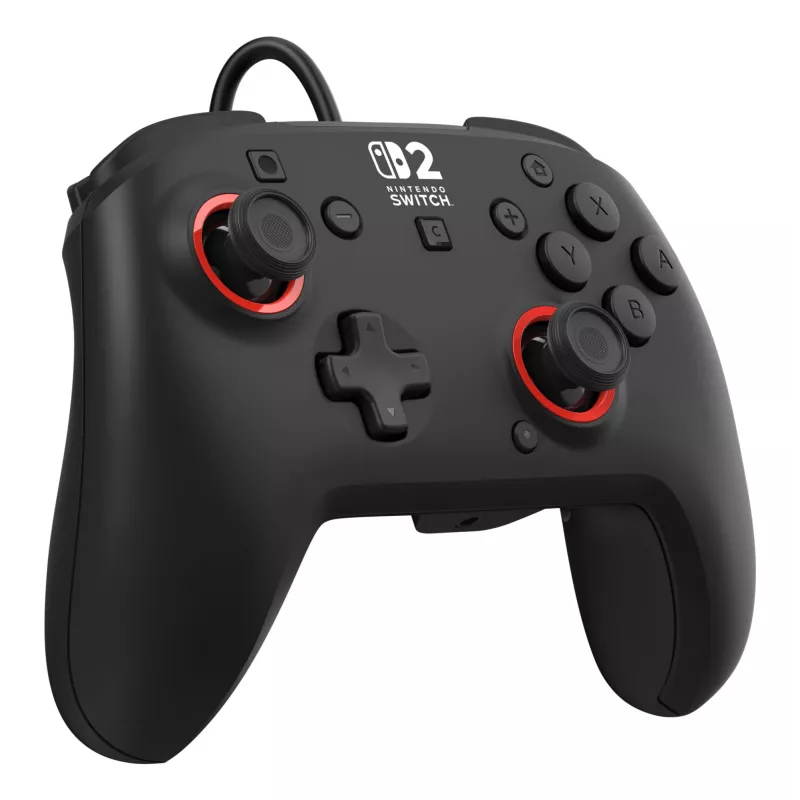 Bekabelde gaming-controller Turtle Beach Rematch voor Nintendo Switch 2 – USB-C, 3 m kabel, terug-knop, D-pad, zwart
