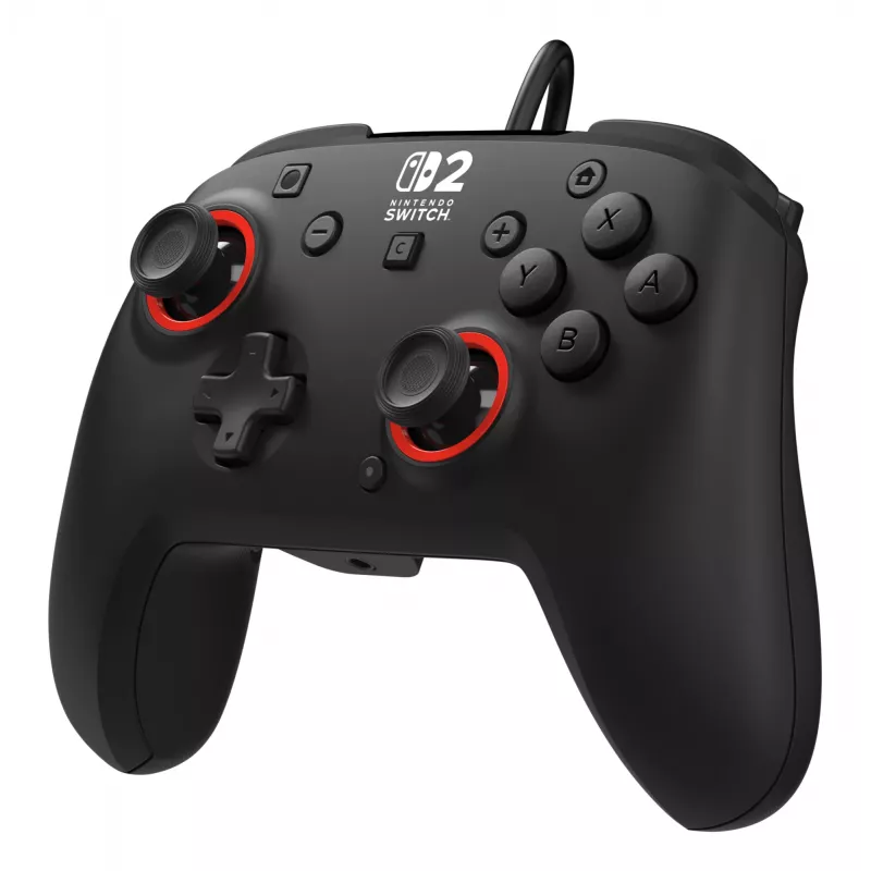 Bekabelde gaming-controller Turtle Beach Rematch voor Nintendo Switch 2 – USB-C, 3 m kabel, terug-knop, D-pad, zwart